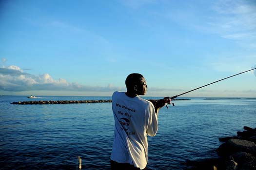 Man Fishing on Grand Isle - Terrell Clark Photography